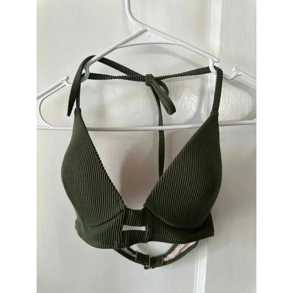 Shade & Shore Women’s size 34B green bikini bra - Picture 2 of 6